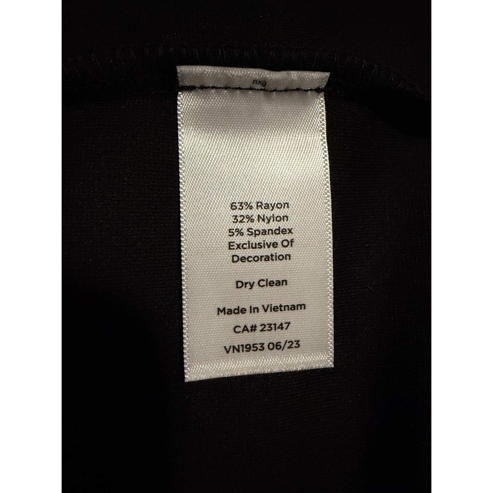 Talbots Plus Petite Black Velvet Trim Portrait Neck Sheath Dress 18WP - Picture 7 of 7